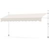 RELAX4LIFE Tenda da Sole per Esterno con Morsetto senza Forare, Telaio Telescopico, Telo Anti-UV, Altezza e Inclinazione Regolabile, Ideale per Balcone e Terrazzo (Beige, 400x175cm)