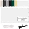 MENGH Frangivista per Balcone 80x400cm Bianco,160g/m² Protezione della Privacy Frangivento in Polyester,Impermeabile,Anti-UV con Fascette