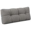 POKAR Cuscino-schienale Imbottito 120x40cm per Divano da Giardino, fodere asportabile e lavabile, Spalliera per Bancali, Interno ed Esterno, DYI - fai da te, senza Pallet, grigio