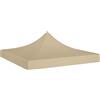 YITHOPI Tetto per Tendone,teli ombreggianti gazebo terrazzo esterno Robusto e durevole Adatto per esterni, campeggio, giardino, terrazza per Feste 3x3 m Beige 270 g/m²