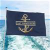 VWCSDSCS Bandiera personalizzata a doppia faccia per esterni, bandiera nautica con ancora personalizzata con nome e posizione della barca, regalo per capitano e decorazione nautica, 4 dimensioni