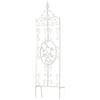 CLP Supporto Piante Rampicanti Burgus In Acciaio I Recinzione Rampicanti 120x35 CM I Graticcio Fiori Rustico I Reticolato Rose, Colore:bianco
