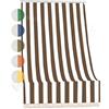 Home Tresor Tenda da Sole da Veranda e da Giardino in Tessuto Resistente, Ombreggiante, Idrorepellente, Protezione dai Raggi UV - Tenda a Caduta Fantasia Rigata (200x300 cm, Marrone)
