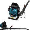 KigerNee Zaino soffiatore a benzina, motore a 4 tempi, 2,6 kW, con 7000 giri/min, serbatoio da 1,9 l, uscita ignifuga regolabile a 180°, per fogliame/neve, struttura leggera da 27,3 kg, con sistema di