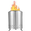 Aoresac Braciere da Tavolo con Supporto, Mini Fuoco da Esterno a Basso Fumo da Acciaio Inossidabile per Città, Periferia, Cortile con Borsa da Viaggio,6.10×6.10×6.89inch