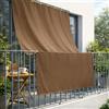 Home Tresor Tenda da Sole Tinta Unita per Esterno con Occhielli in Metallo | Telo Ombreggiante a Caduta per Balconi Resistente Lavabile Marrone 140x250cm