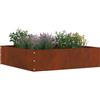 vidaXL Bordura per Prato Ruggine 50 x 50 x 13 cm, Design per Giardino e Terrazza, Bordo in Acciaio Moderno, Separatori Resistenti, Fai da Te per Il Tuo Spazio