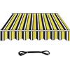 Generic Telo Sostitutivo per Tenda da Sole Impermeabile, Tessuto Tendone Esterno Protezione UV, Ricambio Tende Retrattile per Patio Terrazzo Giardino Tendone Parasole in Tela(Yellow black,9x6.5ft/270x200cm)