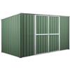 Notek Box in Acciaio Zincato Casetta da Giardino in Lamiera 3.45 x 1.86 m x h1.92 m - 98 kg - 6 Metri Quadri - Verde