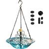 Qiaonan Bagno per Uccelli Solare, con Cascata e Pompa con Spruzzatore, Bagno per Uccelli con Fontana Solare, per Attirare e Fringuelli, Arredo Esterno per Giardino Laghetto