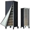 Generico Copertura per Portapane e Teglie da Forno Impermeabile Antipolvere, Tessuto Oxford 420D con Cerniera e Design Ventilato per Uso Domestico e Ristorante (Nero)