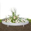 NAIZY Bordo per aiuole in metallo, 5 m, altezza 20 cm, bordo per aiuole con 5 clip, per giardino, argento, 5 pezzi