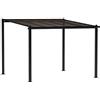 Outsunny Pergola in alluminio a parete 3x3m tetto grigio