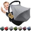 BambiniWelt by Rafael K. Parasole parasole per seggiolino auto compatibile con Maxi Cosi Cabrio Fix Gruppo 0 + GP (stelle grigio chiaro)