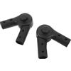 HAMPPLIES Connettore Giunto Maniglia Passeggino Pieghevole Nero in Plastico 2 Set | Tubi da 22mm, Regolazione Flessibile e Supporto Stabile, Uso su Trolley e Uscite