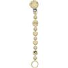 BABY J ART Portaciuccio IN SILICONE,Catenella portaciuccio personalizzata con nome BUBBLE COLORMIX BABYJART,ULTRA LEGGERO,lavabile, sicura per il bambino,compatibile con ciuccio MAM e CHICCO! (BEIGE)