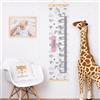 Wanapix | Metro Altezza per bambini personalizzato | Originale per cameretta bambino/neonato | Include corda per appenderlo | Tabella di crescita | Unicorni
