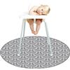 Morbuy Tappetino Seggiolone Bambini Antiscibvolo, 130cm Tappeto Antispruzzo Lavabile Impermeabile Multiuso Tovaglia Tappeti Gioco per Protezione del Pavimento Picnic (Geometria grigia,130x130cm)