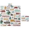 Treer Tappetino Seggiolone Bambini 130cm Tappeto Seggiolone per Protezione Pavimento Impermeabile Antiscivolo e Lavabile con Manici, Tappeti Gioco Bambini Picnic Pieghevole (Viaggiare)