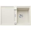 BLANCO ADIRA 45 S, Silgranit bianco morbido, tipo di montaggio: installazione dall'alto, reversibile, con controllo di scarico, con accessori, mobiletto da 45, grande bacino, superficie facile da