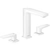hansgrohe Metropol Rubinetteria per lavabo 3 fori 160 con maniglia a leva e scarico Push-Open, bianco opaco, 32515700
