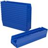 Akro-Mils 30128 Plastic Shelf Bins, Heavy Duty Storage Bins for Garage, Closet, and Drawer Organization, 45.72 cm x 10.16 cm x 10.16 cm, Blue, 12-Pack