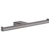 hansgrohe AddStoris - Portarotolo doppio, portarotolo da parete, porta carta igienica, fissaggio nascosto, accessori bagno, cromo nero spazzolato, 41748340