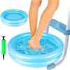 Generic Pediluvio gonfiabile - Lavapiedi portatile per piscina, pediluvio portatile con gonfiatore, bacino da bagno per vasca da bagno per piscina scala d'ingresso