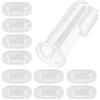 Bamjour Spazzolino da Denti per Dito per Bambini, 10 Pezzi in Silicone Morbido Spazzolino da Denti per Neonati per Neonato (guscio trasparente)
