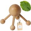 Hofmeister Holzwaren HOFMEISTER® Dispositivo per massaggi in legno di faggio, contro tensioni e dolori, benessere e relax per la schiena, prodotto naturale proveniente dall'Europa, Ragnatela per massaggi, 4 gambe, 8 cm