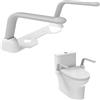 GOVITA - Maniglioni wcper anziani e disabili Barra Bagno Disabili, Braccioli per WC Pieghevole, Maniglione Bagno Disabili, Sostegno per toilette, Sedili WC per Disabili, Supporto WC per Anziani