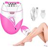 FiTspi Epilatore per donne, rasoio elettrico senza fili, epilatore indolore per viso, gambe, bikini e ascelle (rosa)