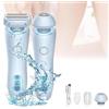WIWIDANG Lady Razor Shaver, 2 in 1 Rasoio elettrico per donna, Ipx7 impermeabile Wet & Dry Bikini Trimmer (Blu)