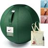 VLUV® BOL New LEIV - Palla da seduta ergonomica, traspirante, con manico e protezione antirotolamento, rivestimento in tessuto lavabile, per gravidanza, palla da ginnastica per gravidanza