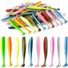 MENUY Set di 100 esche da pesca in gomma, 7 cm, set di 10 colori per pesce persico e luccioperca