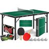 Kesser® Tavolo da Ping Pong Mini con Set di Racchette da Ping Pong, Palle da Ping Pong e Rete da Ping Pong | Per Interni | Da Viaggio, Tavolo Laminato + Pieghevole - Design da Valigia, per Bambini e