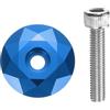 QUARKZMAN 1 1/4 OD Copertura Superiore Attacco Manubrio Bicicletta Lega Alluminio Testa Sterzo con Vite M6 per Mountain Bike Road Bike MTB, Blu