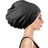 Kalamakala Cuffia Piscina, Cuffia Piscina Donna e Cuffia Piscina Uomo, Silicone Cuffia Piscina Donna Capelli Lunghi, Cuffia Piscina Unisex Adulto Extra Large, Nero
