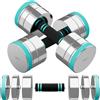 Dripex Dumbbell Set Manubri regolabili 2x5kg, manubri in acciaio inclusi. 5 kg a coppia, manubri fitness da 10 kg con impugnatura in schiuma per uso domestico.