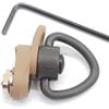 TRIROCK Sling Swivel Heart-Shape Loop with FDE color Push Button QD Base & Sling Mount with a Hole for Snap Clip Hook Spring