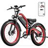 DUOTTS N26 Bici Elettrica Doppio Motore Uomo, Fat Tire 26 x 4.0 Ebike Mountain con 250W Batteria 48V 20Ah, Autonomia di 120Km (PAS), Adatta al Fuoristrada con Sospensioni Idrauliche & App Bluetooth
