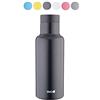 KAUFGUT Borraccia Acciaio Colorata 450 ml Tappo Automatico Nera