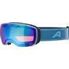 ALPINA ESTETICA Q-LITE - Occhiali da sci OTG, con rinforzo di contrasto, con protezione UV al 100%, per adulti, blu fumo opaco, taglia unica