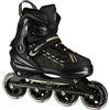 Nils Extreme Pattini in linea da uomo e da donna, ABEC7, misura regolabile (nero/oro, 43-45)