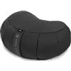 Yoga Studio YS/EU CRES/Cushion/G, Europeo Organic Mezzaluna Zafu - 42 x 13 x 18 cm Meditazione Pouf con Copertura in Cotone, Grano saraceno Accessori Yoga-Grigio Unisex-Adulto, Standard
