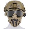 QJYZHAN PJ Style Quick Helmet e Airsoft Maschera integrale rimovibile anti-appannamento Mini ventola di scarico con lenti intercambiabili Combo Set