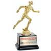 D&Vlab Trofeo Corsa 17 cm Oro con Targhetta Personalizzabile - Coppa Runner per Gare Podismo, Maratone, Eventi Sportivi - Premio Economico con Base Resistente