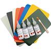 RAHBI 6 Pezzi Set di colla per toppe in PVC per barche gonfiabili, Riparazione in PVC con colla, Kit di riparazione per canoa e kayak per barche gonfiabili, Colore casuale