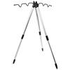 AsiaShopping Tripode Reggicanna Telescopico 120 cm Blu/Nero | Supporto Canne da Pesca in Alluminio per Mare, Lago e Fiume - Pieghevole, Leggero e Facile da Trasportare