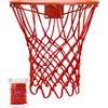 XXXYYY Rete da basket nera per esterni, resistente, qualità professionale sul campo [195 g], adatta a cerchi di dimensioni standard per esterni, anti frusta, 12 anelli anti-frusta per tutte le